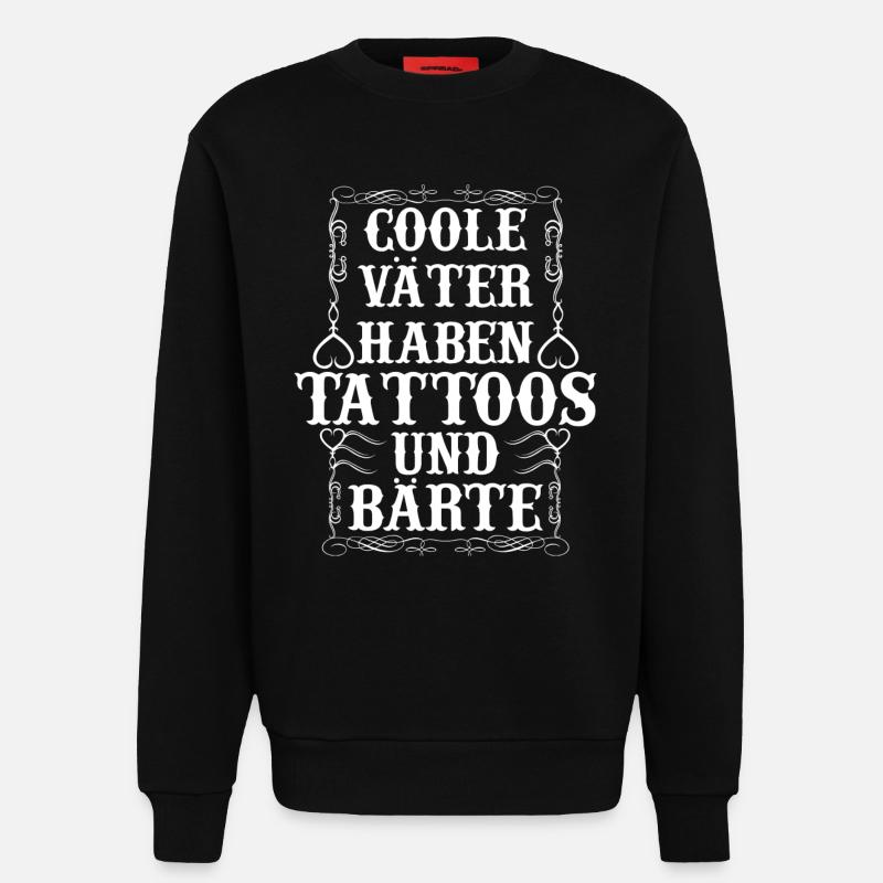 Vater Tattoo Bart - Sweatshirt - made by SPREAD  - SOLID BLACK