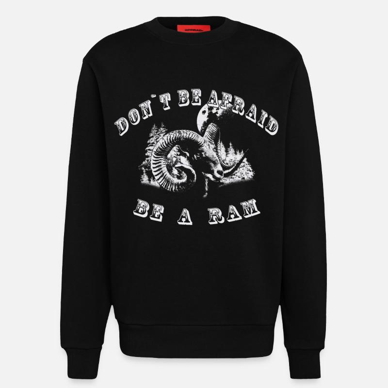 Sei ein Widder - Sweatshirt - made by SPREAD  - SOLID BLACK
