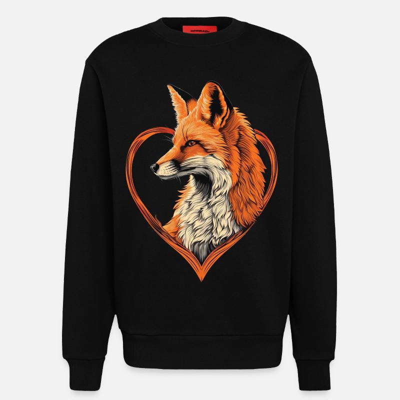 Fuchs - Sweatshirt - made by SPREAD - SOLID BLACK