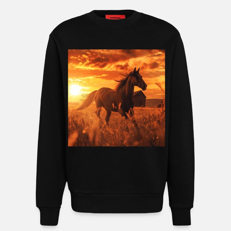 Pferd - Sweatshirt - made by SPREAD  - SOLID BLACK