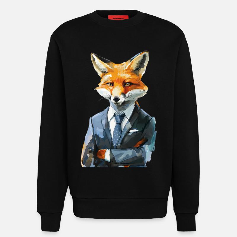 Fuchs - Sweatshirt - made by SPREAD - SOLID BLACK