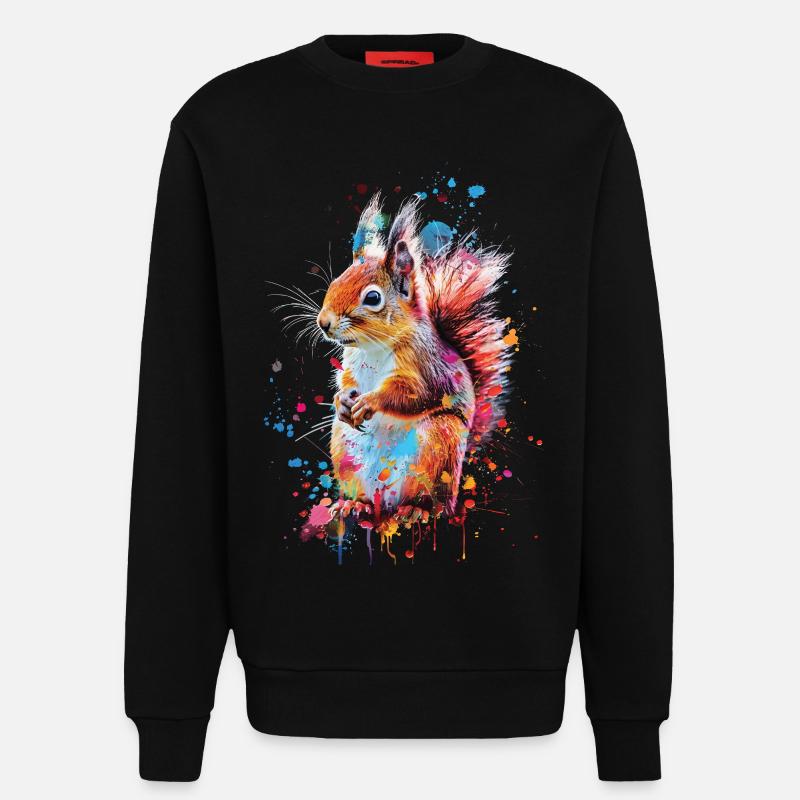 Eichhörnchen - Sweatshirt - made by SPREAD  - SOLID BLACK