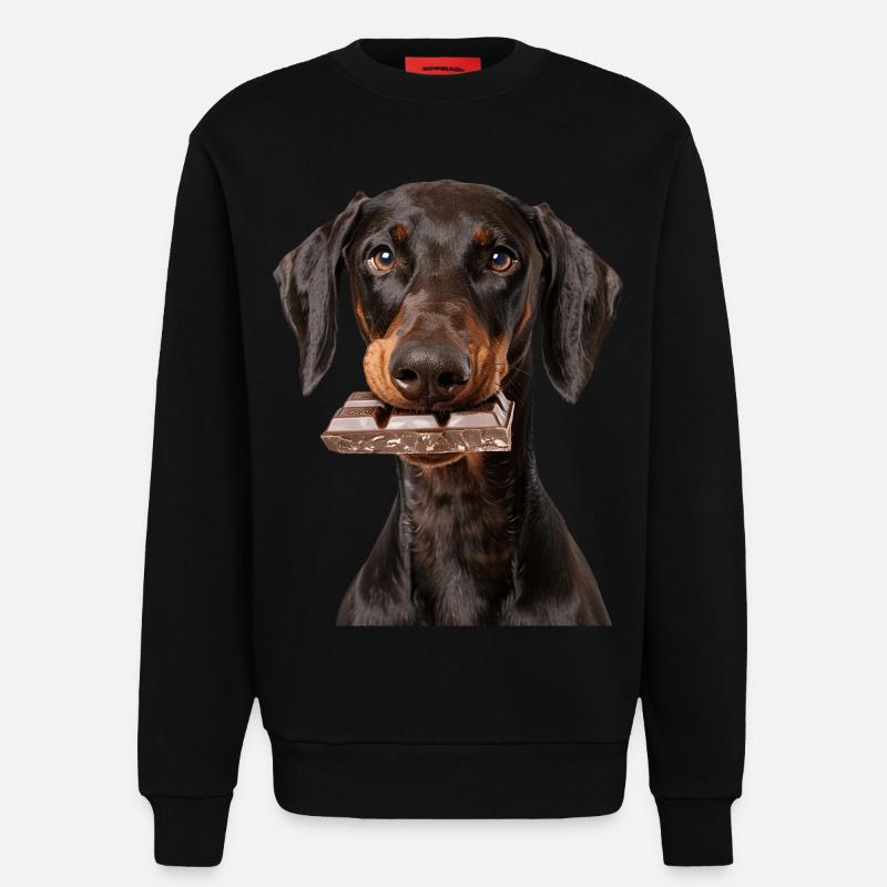 Dobermann - Sweatshirt - made by SPREAD  - SOLID BLACK