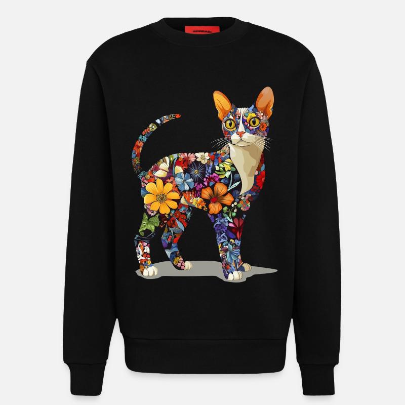 Devon Rex - Sweatshirt - made by SPREAD  - SOLID BLACK