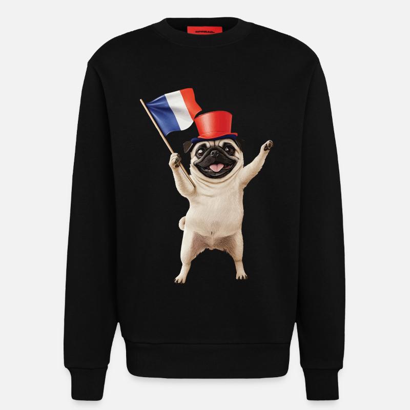 Mops - Sweatshirt - made by SPREAD  - SOLID BLACK