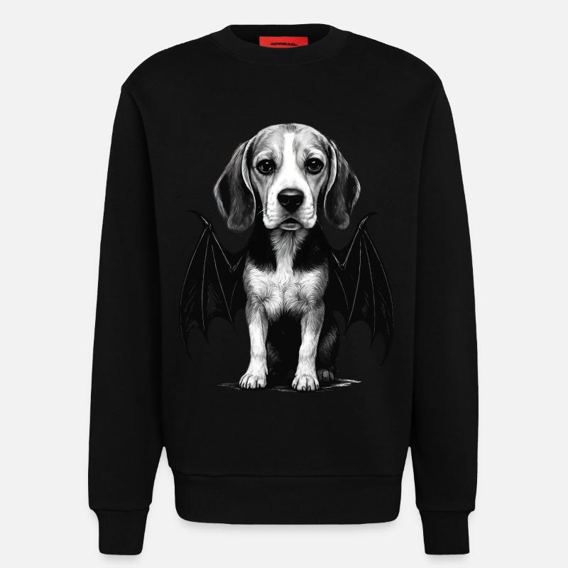 Beagle - Sweatshirt - made by SPREAD  - SOLID BLACK