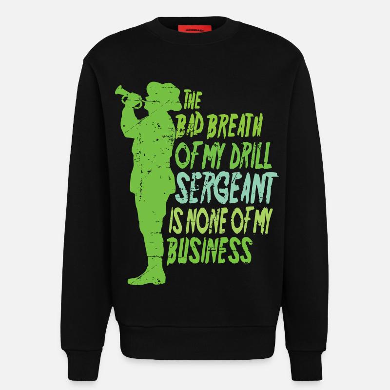 Drill Sergeant - Sweatshirt - made by SPREAD - SOLID BLACK