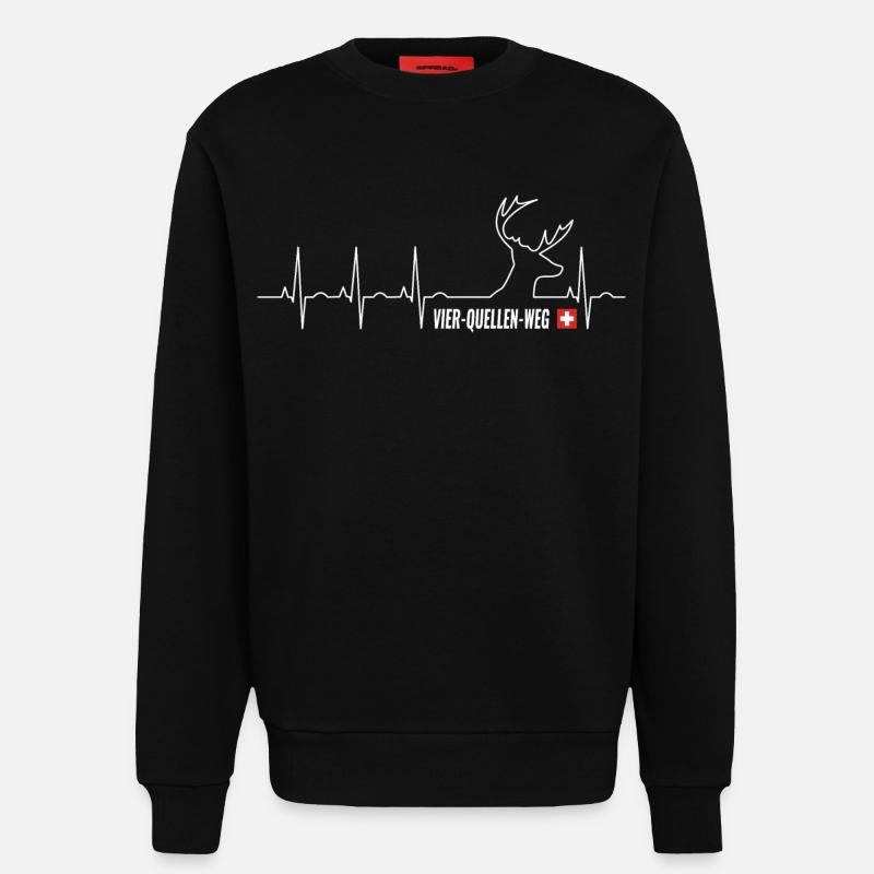 Four Sources Path - Sweatshirt - made by SPREAD  - SOLID BLACK