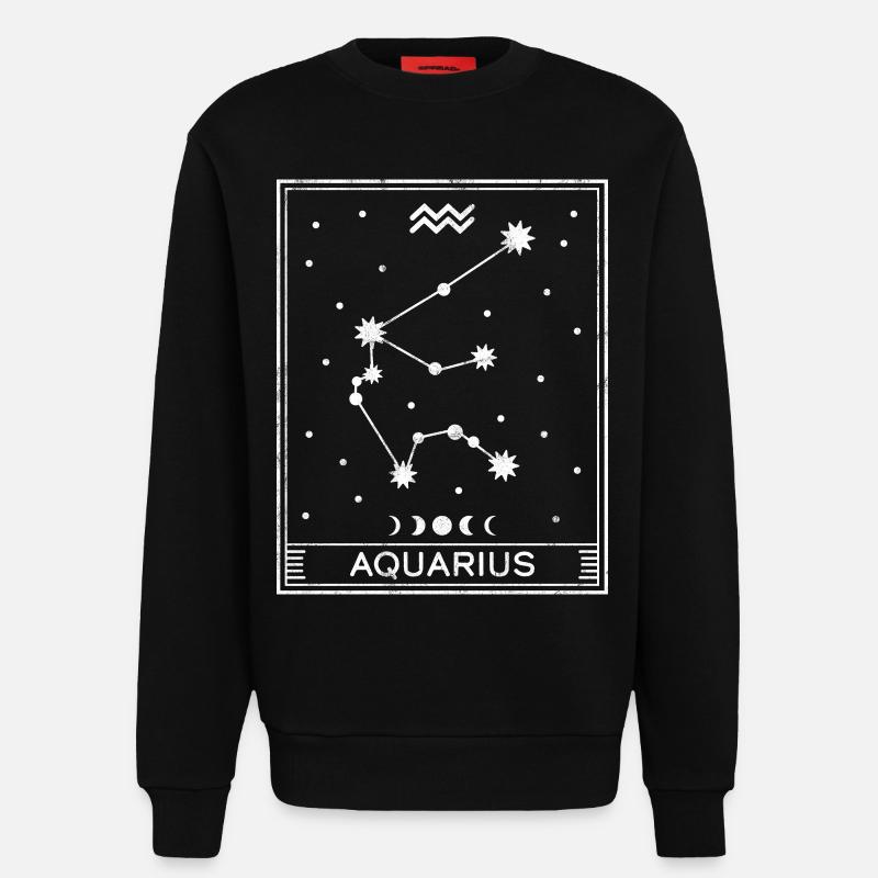 Sternzeichen Wassermann - Sweatshirt - made by SPREAD  - SOLID BLACK