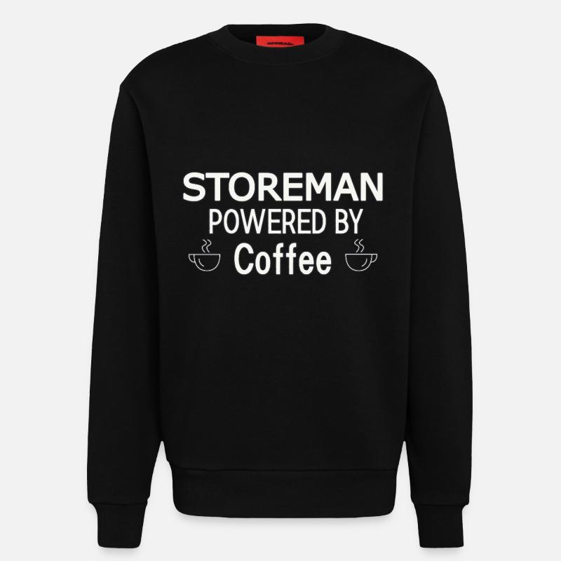 Storeman Powered By Coffee - Sweatshirt - made by SPREAD  - SOLID BLACK