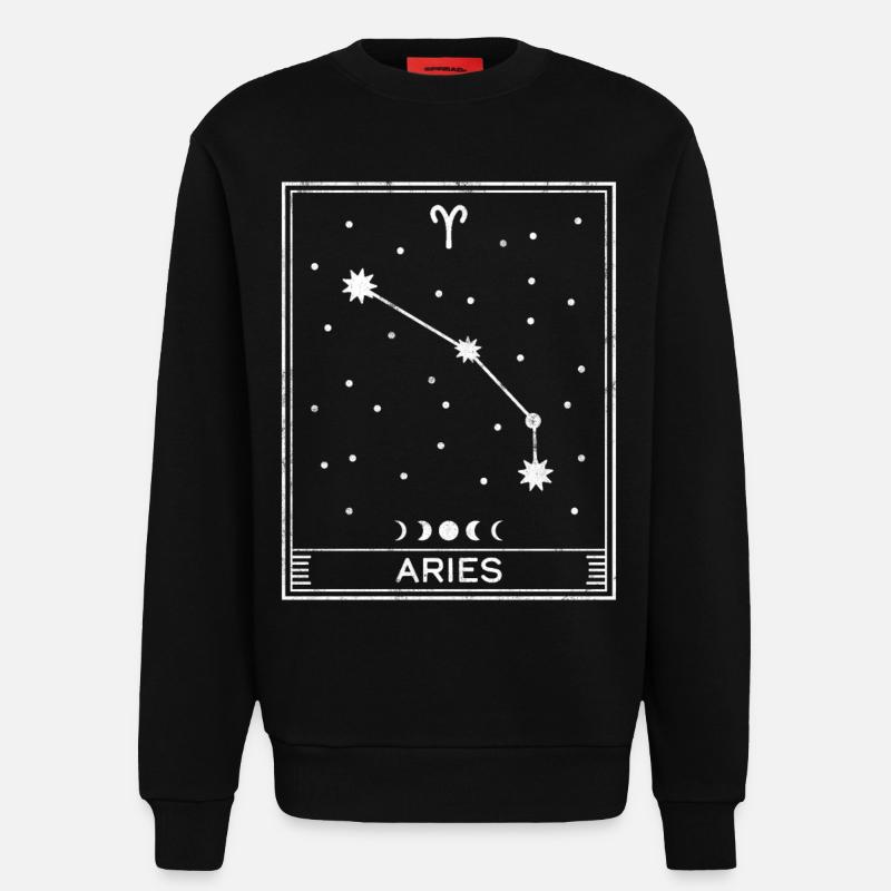 Widder Sternzeichen - Sweatshirt - made by SPREAD  - SOLID BLACK