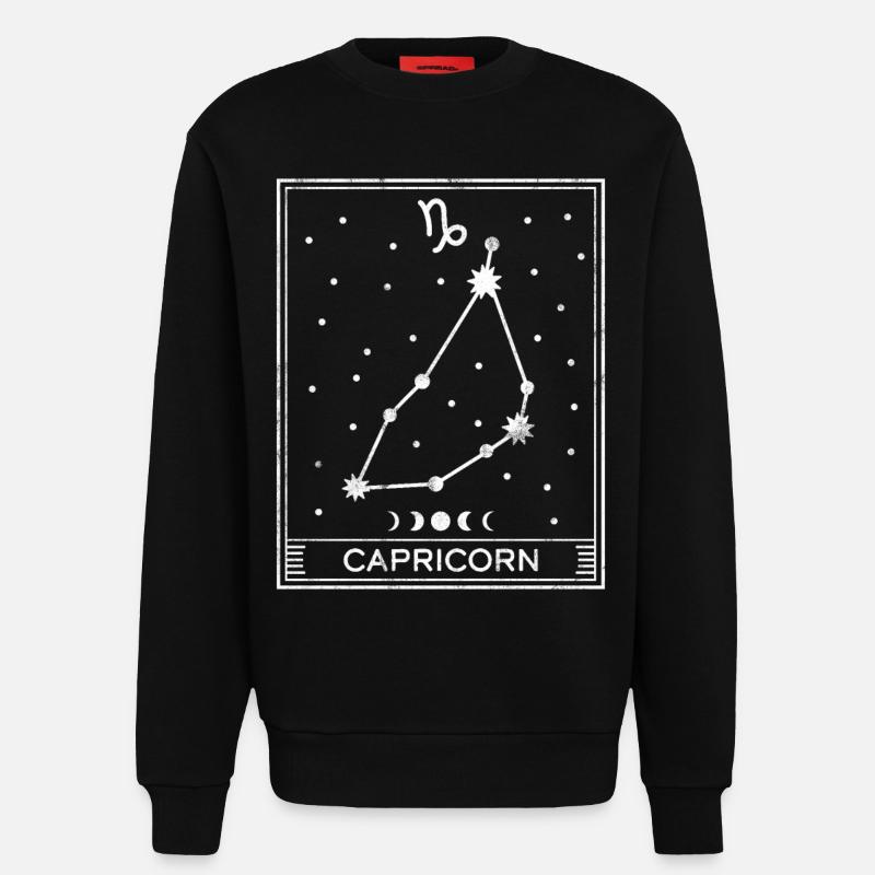 Sternzeichen Steinbock - Sweatshirt - made by SPREAD  - SOLID BLACK