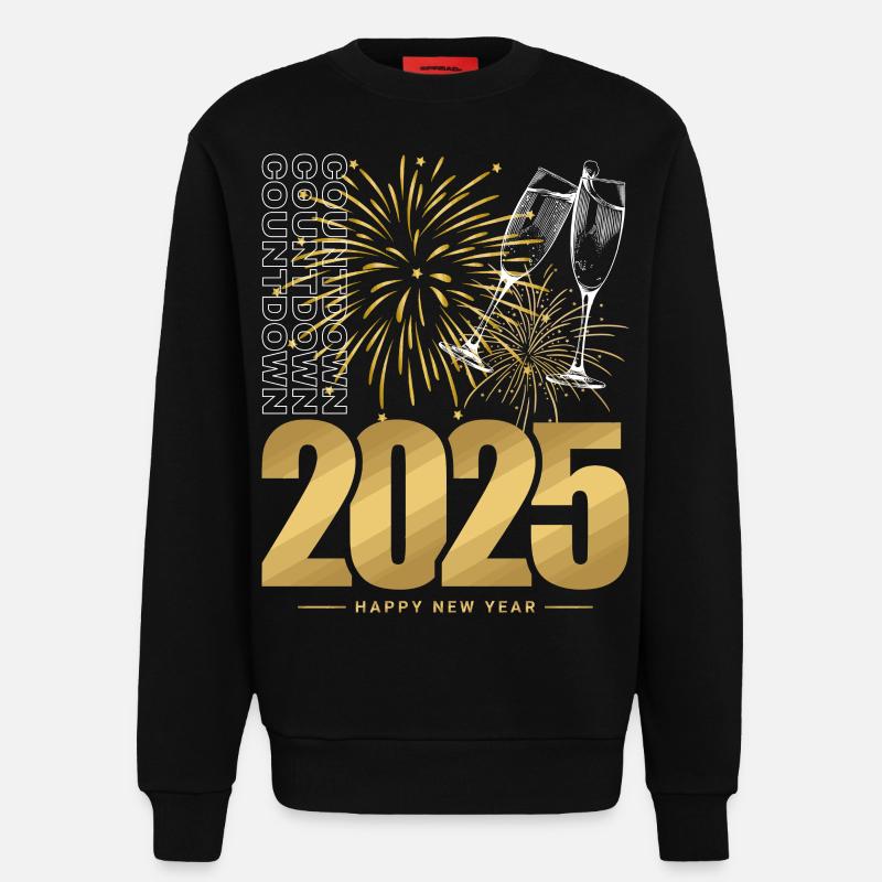 Neujahr 2025 - Sweatshirt - made by SPREAD - SOLID BLACK