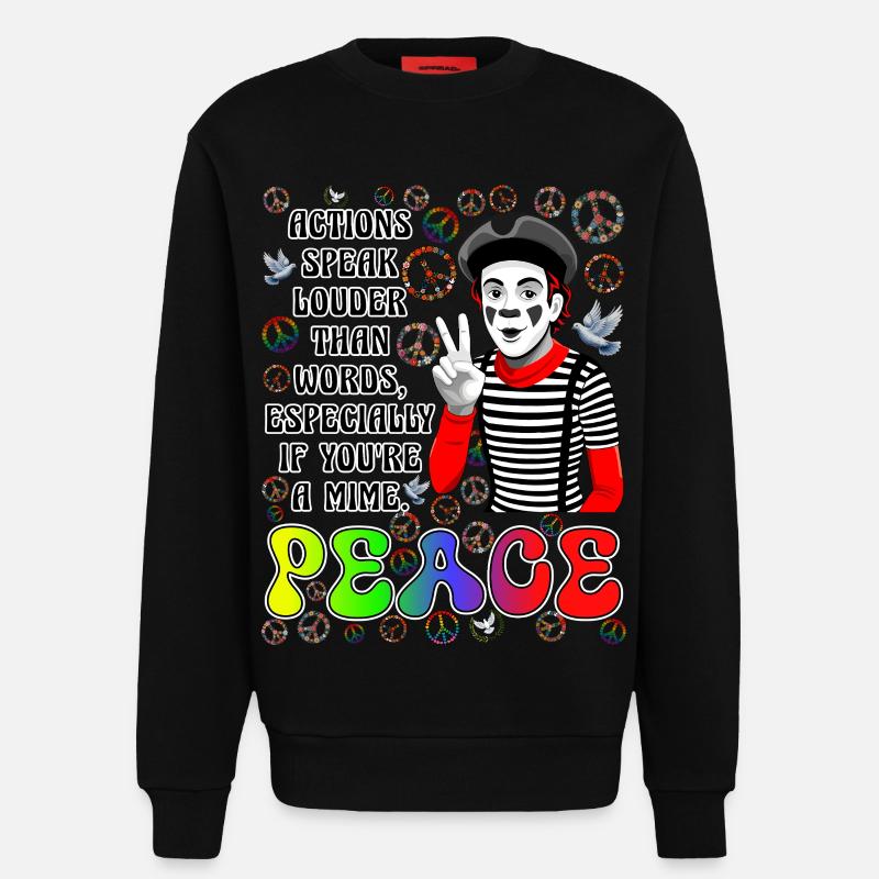 Frieden ist das Wichtigste - Sweatshirt - made by SPREAD  - SOLID BLACK