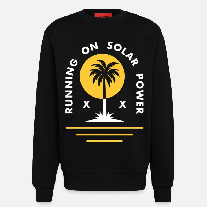 Betrieb mit Solarenergie - Sweatshirt - made by SPREAD  - SOLID BLACK
