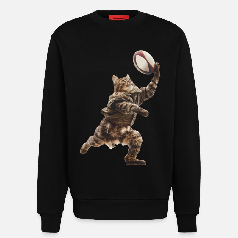 Katze - Sweatshirt - made by SPREAD  - SOLID BLACK