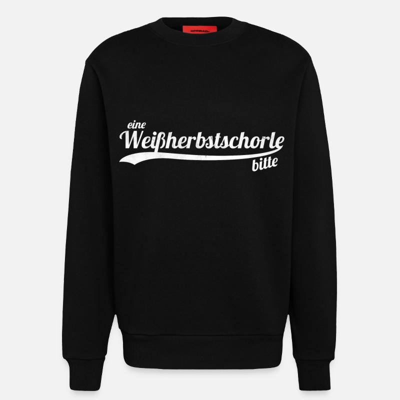 eine Weißherbstschorle bitte - Sweatshirt - made by SPREAD - SOLID BLACK
