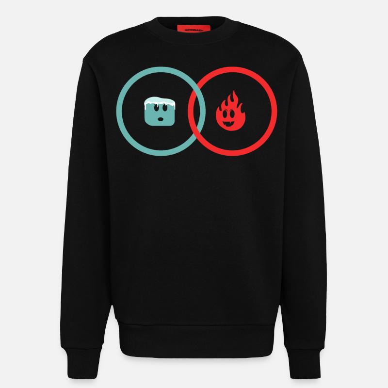 Alchemie - Feuer und Eis - Sweatshirt - made by SPREAD  - SOLID BLACK