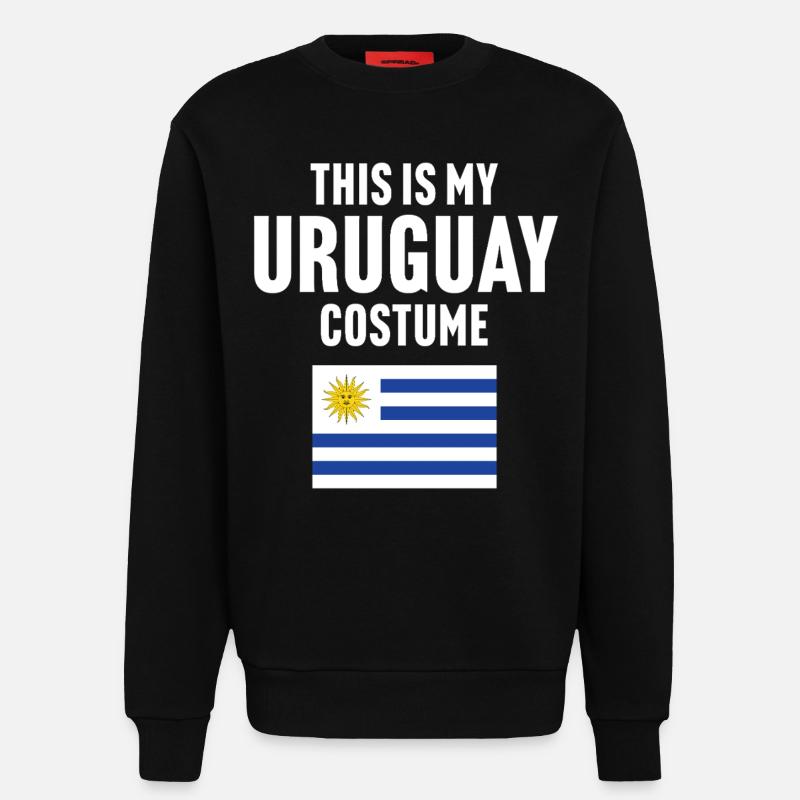 Ce costume de mon Uruguay - Sweat bio décontracté fabriqué en UE - SOLID BLACK