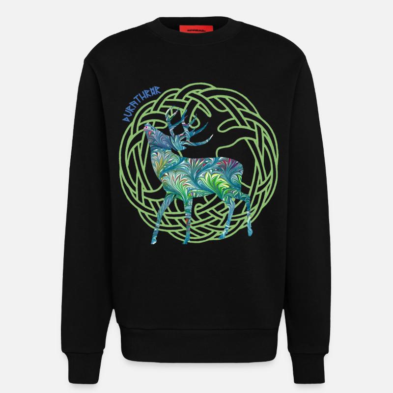 hirsch durathror e 115 - Sweat bio décontracté fabriqué en UE - SOLID BLACK