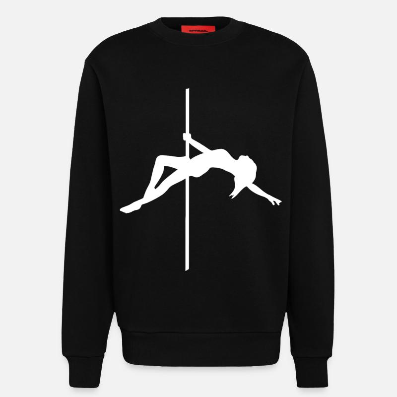 Pole Dance Figure - Dance Pose - Sweatshirt - made by SPREAD  - SOLID BLACK