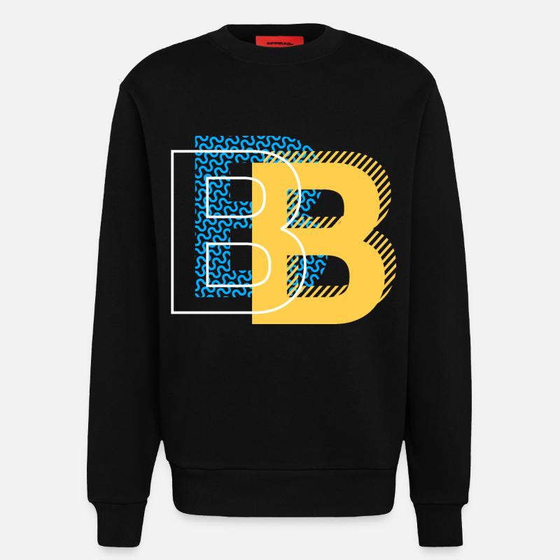 Anfangsbuchstabe B b - Sweatshirt - made by SPREAD  - SOLID BLACK