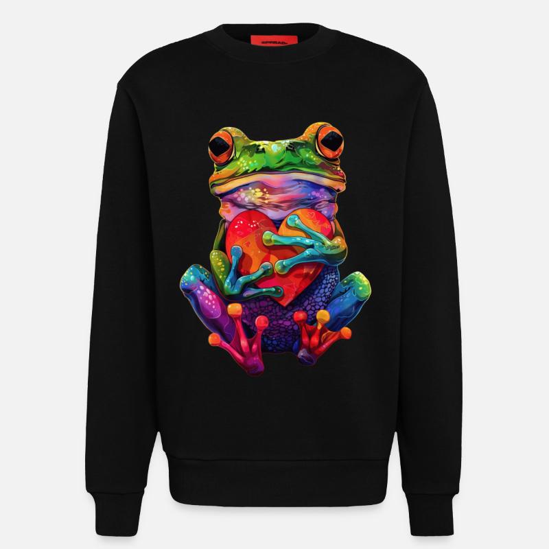 Frosch - Sweatshirt - made by SPREAD - SOLID BLACK
