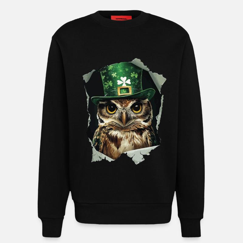 St. Patrick Eule - Sweatshirt - made by SPREAD  - SOLID BLACK