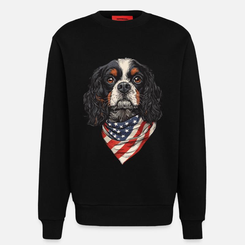 Cavalier King Charles - Sweatshirt - made by SPREAD  - SOLID BLACK