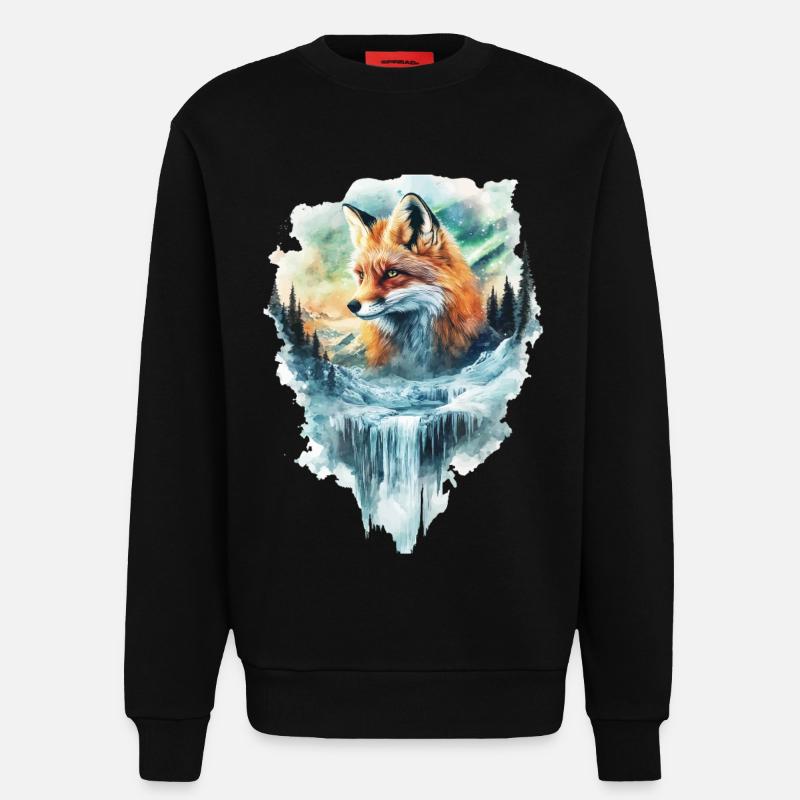 Fuchs - Sweatshirt - made by SPREAD - SOLID BLACK
