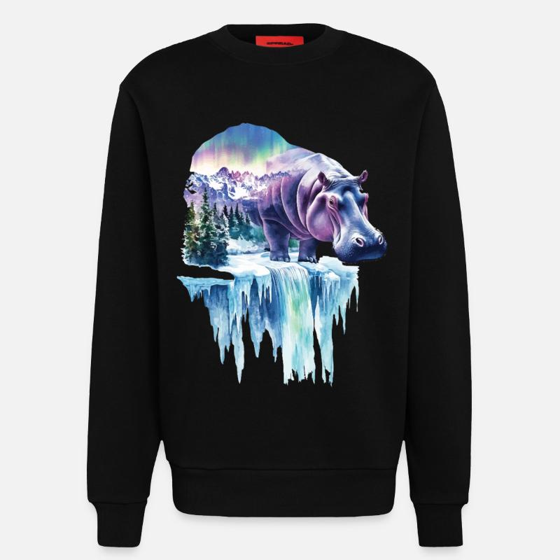 Nilpferd - Sweatshirt - made by SPREAD  - SOLID BLACK