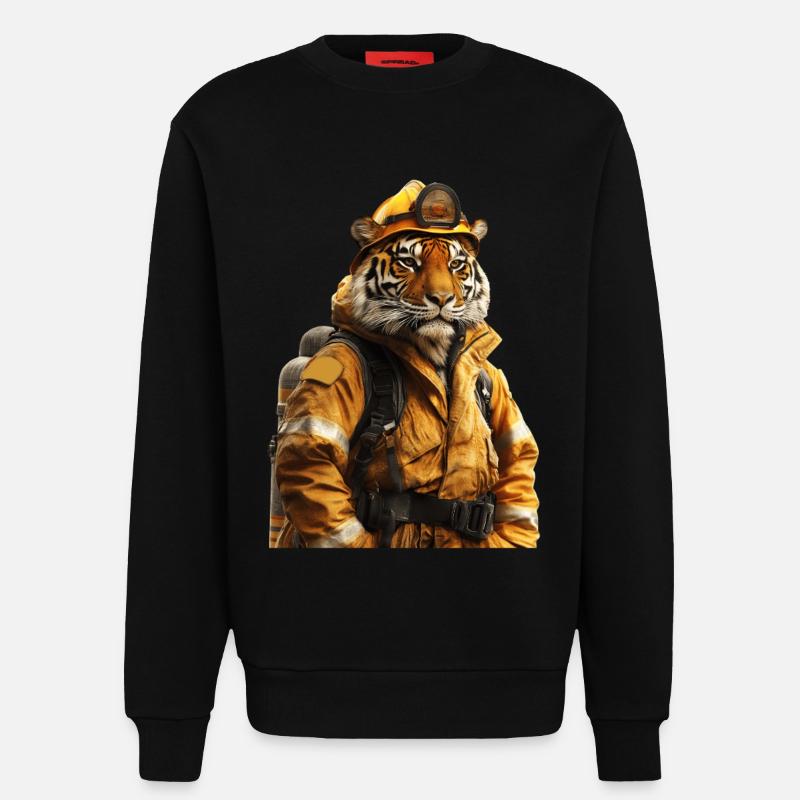 Tiger - Sweatshirt - made by SPREAD  - SOLID BLACK