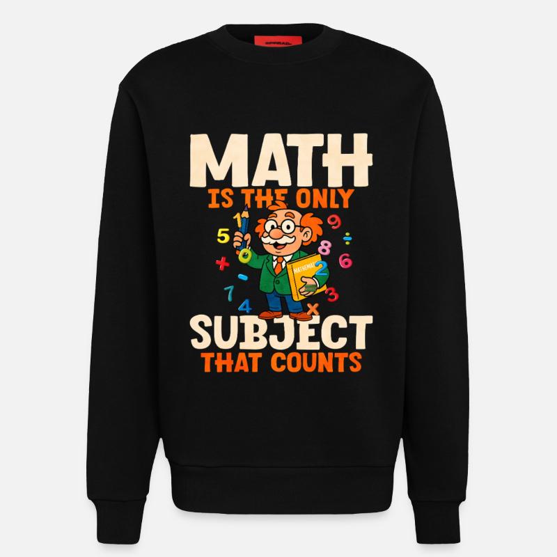 Math - Sweatshirt - made by SPREAD  - SOLID BLACK