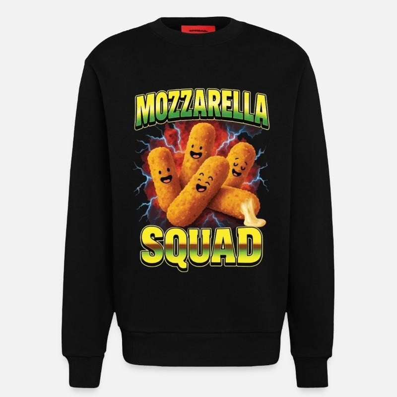 Mozzarella - Sweat bio décontracté fabriqué en UE - SOLID BLACK