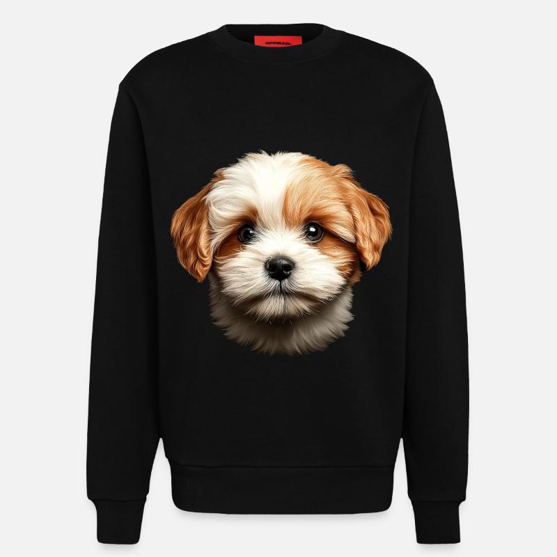 Lhasa Apso - Sweatshirt - made by SPREAD  - SOLID BLACK