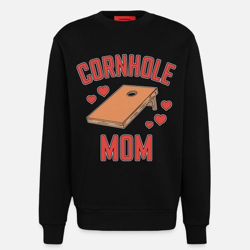 Cornhole Spruch Mama Lustiges Cornhole Geschenk - Sweatshirt - made by SPREAD  - SOLID BLACK