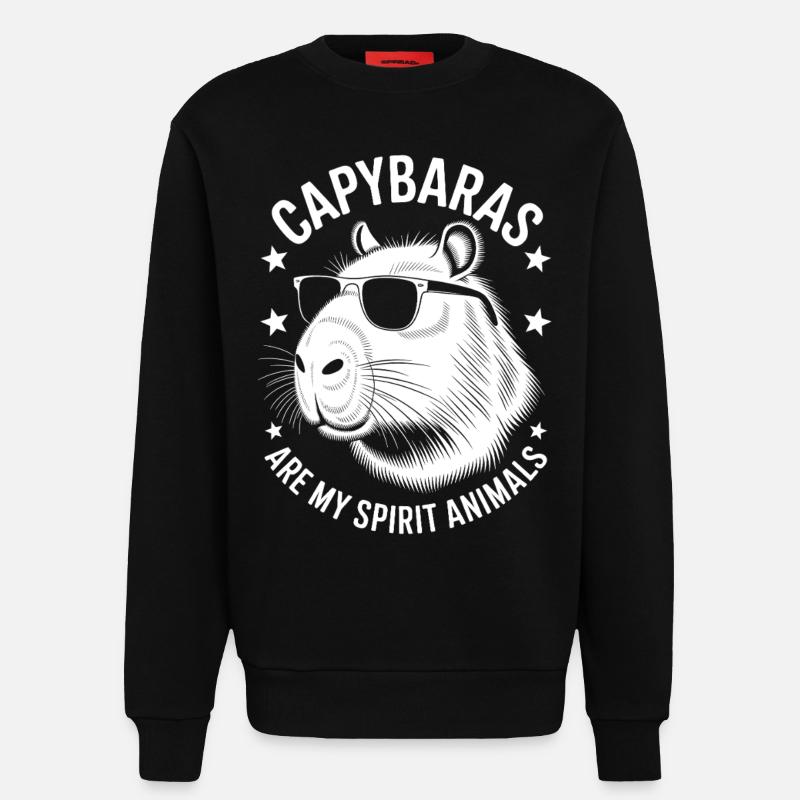 Capybara Spruch Lustiges Capybara Geschenk - Sweatshirt - made by SPREAD  - SOLID BLACK