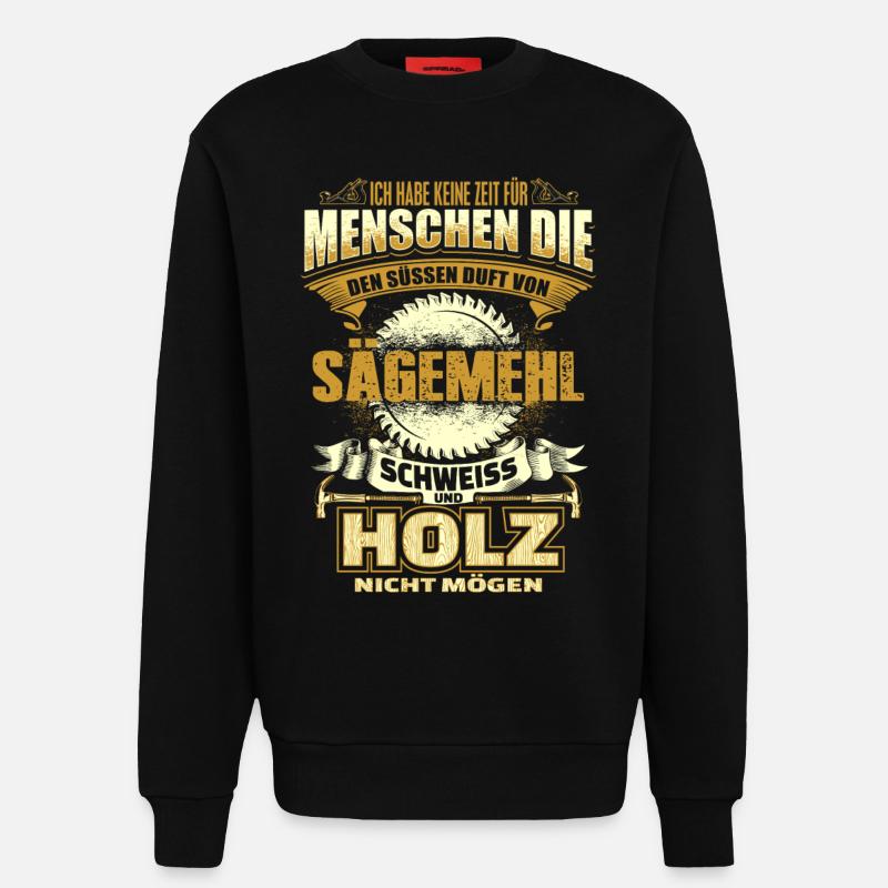 Charpentier - bois, sciure, soudage - Sweat bio décontracté fabriqué en UE - SOLID BLACK