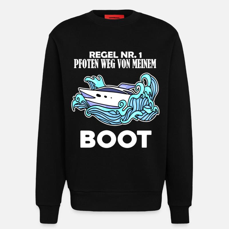 Boote Motorboot - Sweatshirt - made by SPREAD  - SOLID BLACK