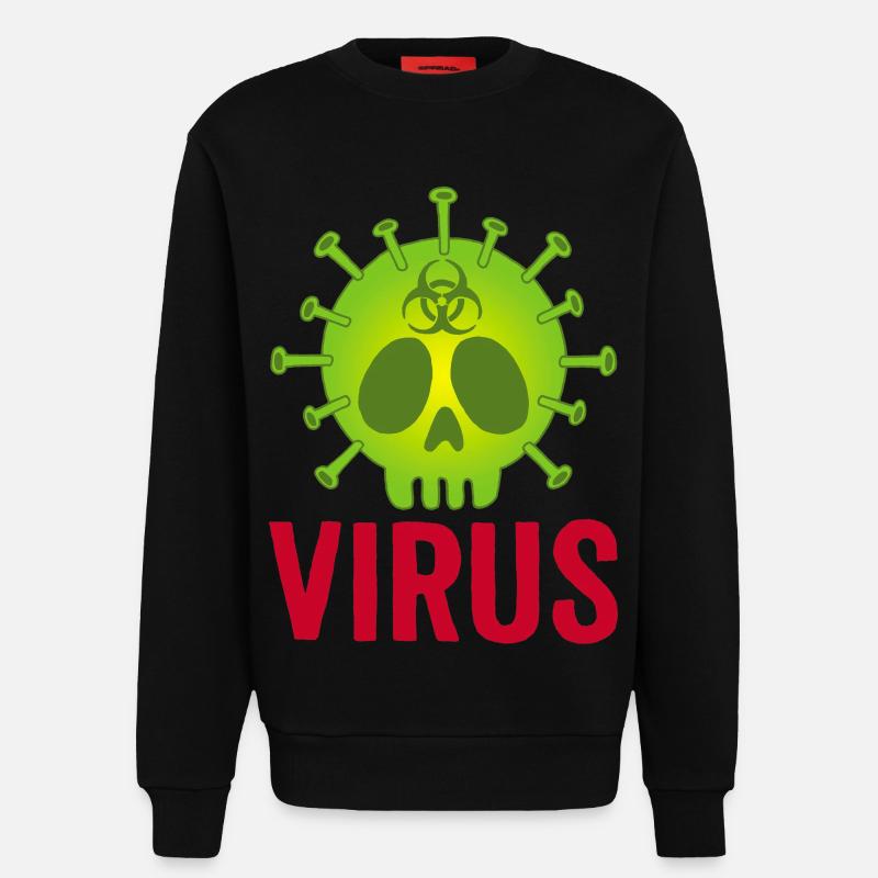 Todeskopf Virus - Sweatshirt - made by SPREAD  - SOLID BLACK
