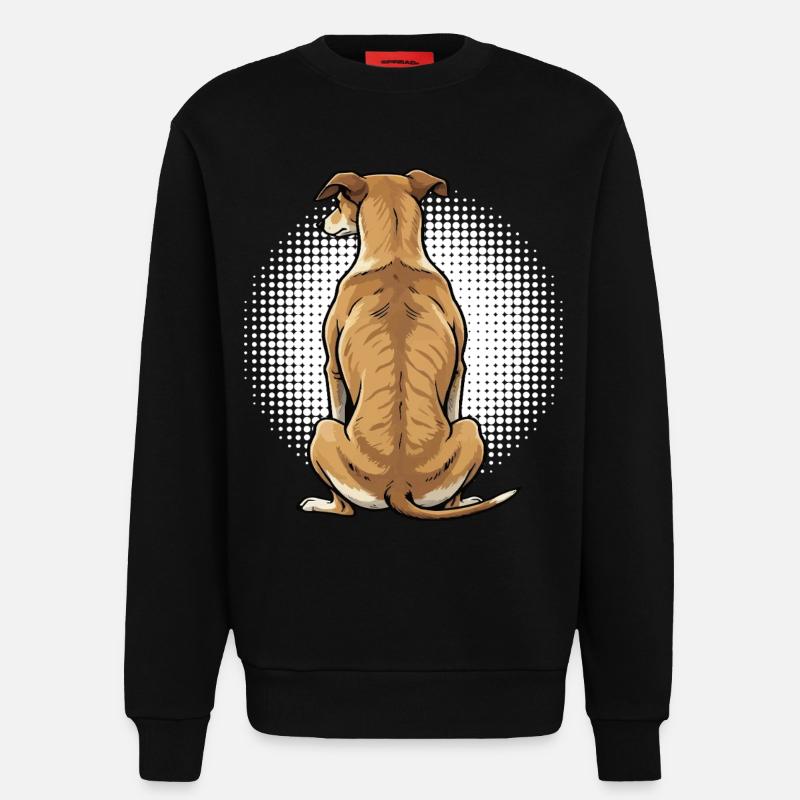 Whippet Greyhound Whippets Greyhound Owner - Sweatshirt - made by SPREAD  - SOLID BLACK