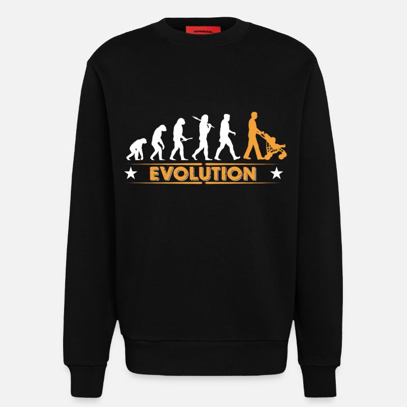 Walking Dad - Evolution - Sweat bio décontracté fabriqué en UE - SOLID BLACK
