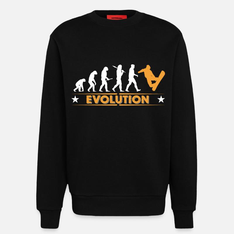 Snowboard Evolution - orange/weiss - Sweat bio décontracté fabriqué en UE - SOLID BLACK