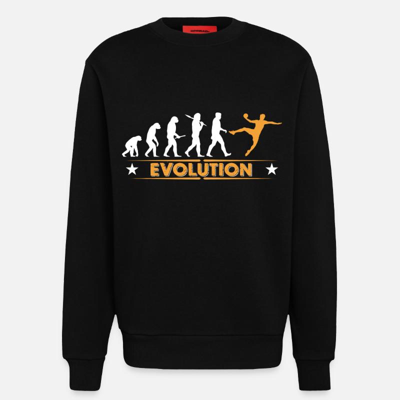 Handball Evolution - orange/weiss - Sweat bio décontracté fabriqué en UE - SOLID BLACK