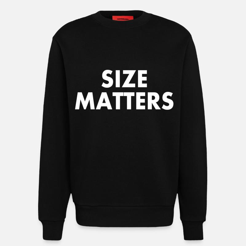 Size matters - Sweatshirt - made by SPREAD  - SOLID BLACK