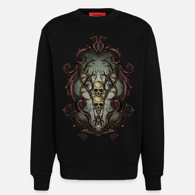 Rahmen Schädel - Sweatshirt - made by SPREAD  - SOLID BLACK