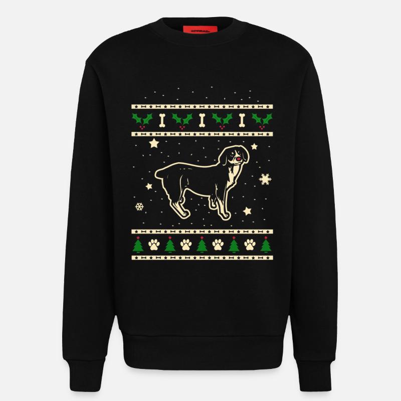 Entlebuch Cadeau de Noël - Sweat bio décontracté fabriqué en UE - SOLID BLACK
