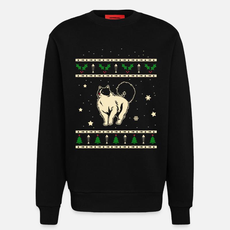 Ragdoll Weihnachtsgeschenk - Sweatshirt - made by SPREAD  - SOLID BLACK