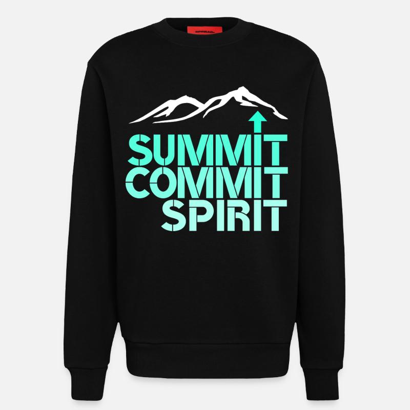 Spirit Commit Summit - Sweatshirt - made by SPREAD  - SOLID BLACK