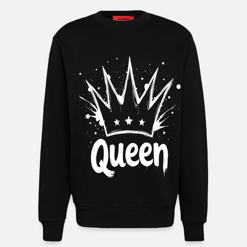 Queen Krone Splash - Sweatshirt - made by SPREAD  - SOLID BLACK